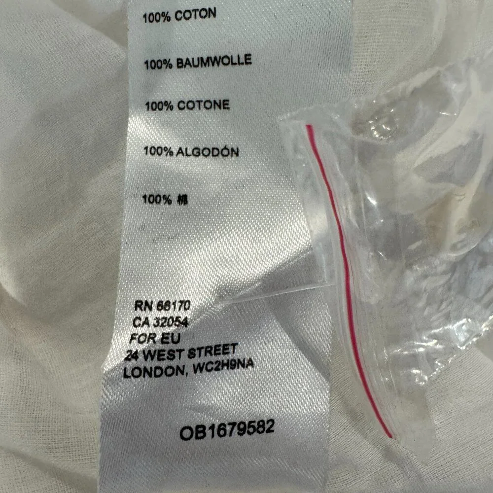 NWT Free People Embroidered Poet Top XS Ivory 100% Cotton Gauze Lace Fairy $168 - Picture 7 of 12